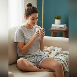 Sonoma Pajama Women's Shorts Blue And White XL (EUC)